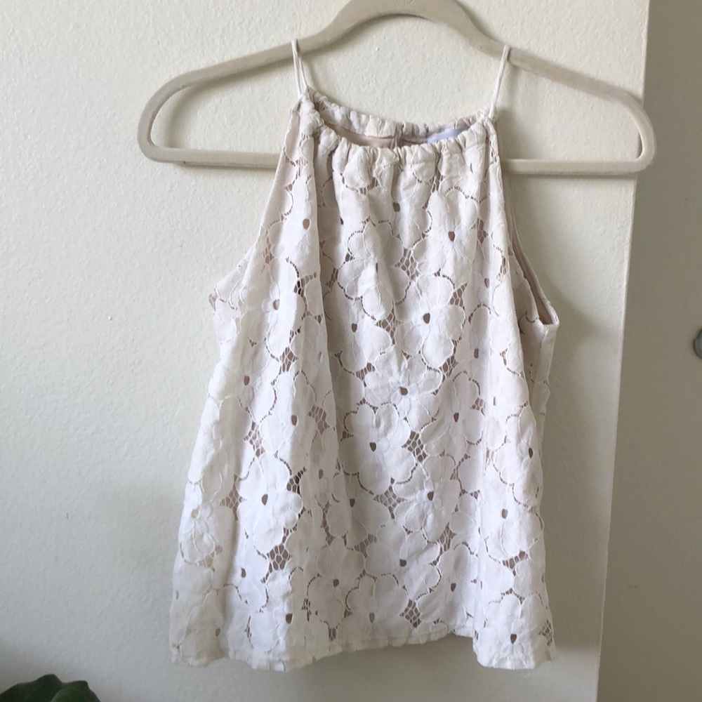 Anthropologie LiV Los Angeles lace petal tank